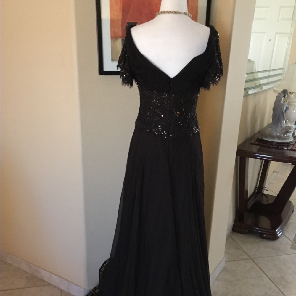 Tadashi Shoji Chocolate Brown Evening Gown - Picture 5 of 10